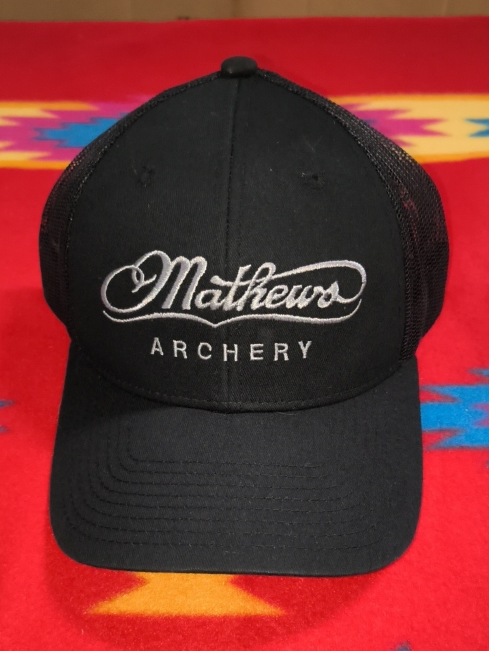 Mathews Archery Embroidered Logo Trucker Mesh Snapback Hat Cap OSFA